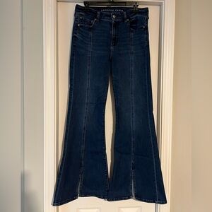 American Eagle Outfitters Dark Blue Festival Flares